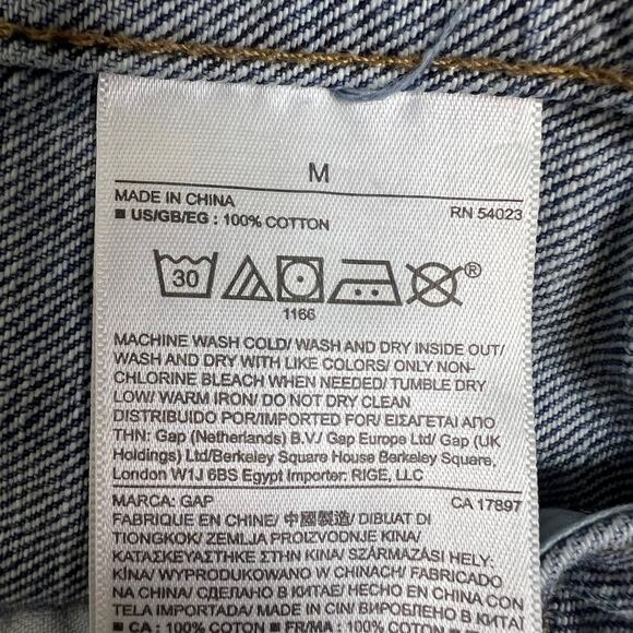 Gap 1969 Womens Trucker Denim Jacket Size Medium Blue Button Front Jean Jacket - Picture 5 of 5